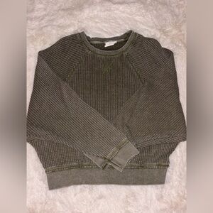 White Crow Olive Green Crew Neck Sweater